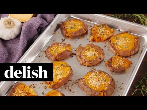 Smashed Sweet Potatoes | Delish