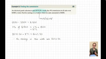 Earning a commission - Part 4 of Topic 2: Earning and Managing Money - Year 11 Mathematics Standard