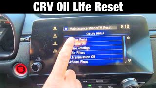 2021 Honda CRV How to Reset Oil Life Reminder
