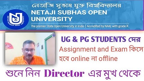nsou bdp ug and pg assignment and final exam related update 2022