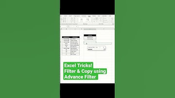 Dynamically Filter and Copy using Advanced Filter in Excel