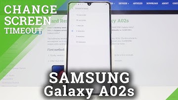 How to Change Screen Timeout in SAMSUNG Galaxy A02s – Display Settings
