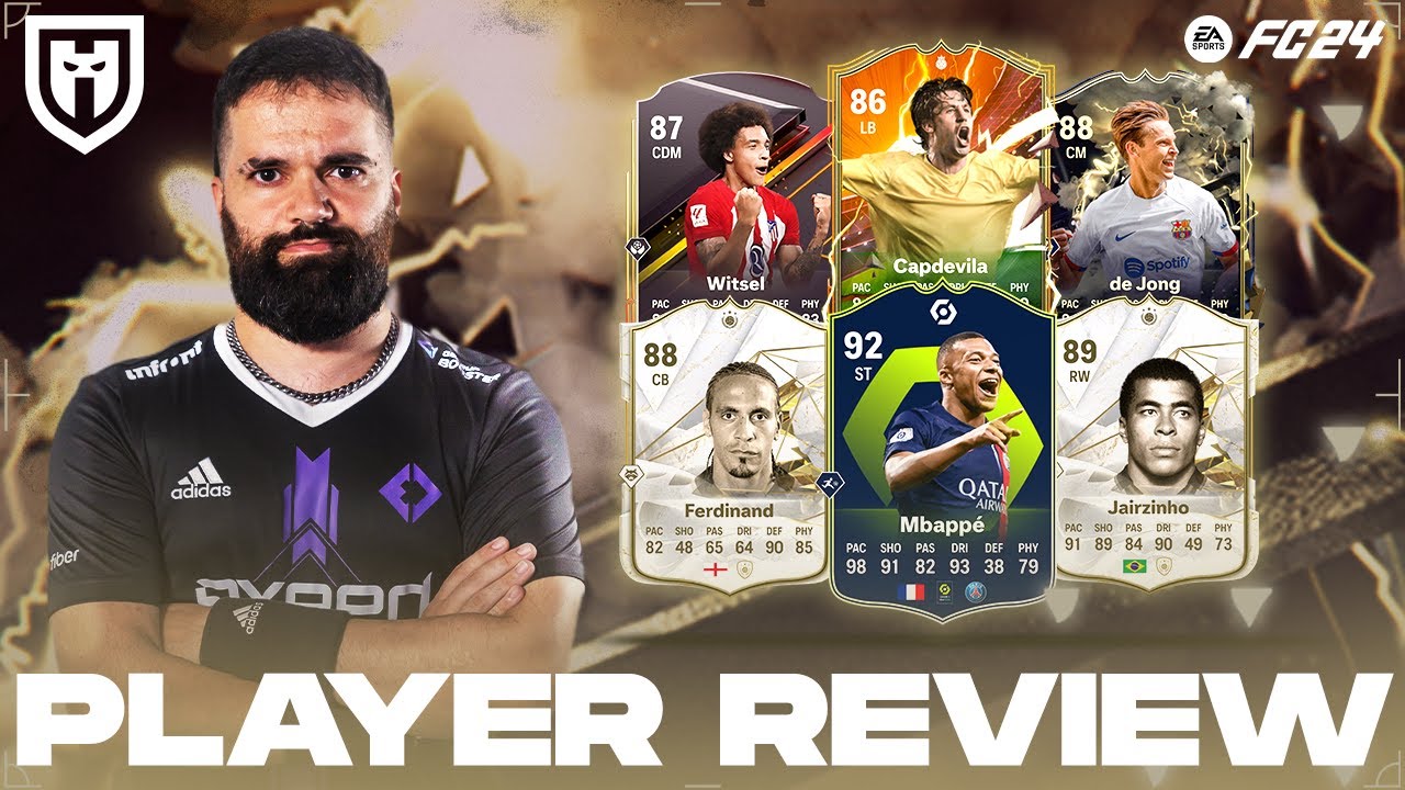 DE JONG 88 MBAPPE 92 FERDINAND 88 JAIRZINHO 89 CAPDEVILA 86 WITSEL 87 ||| FC24 PLAYER REVIEW TUONO
