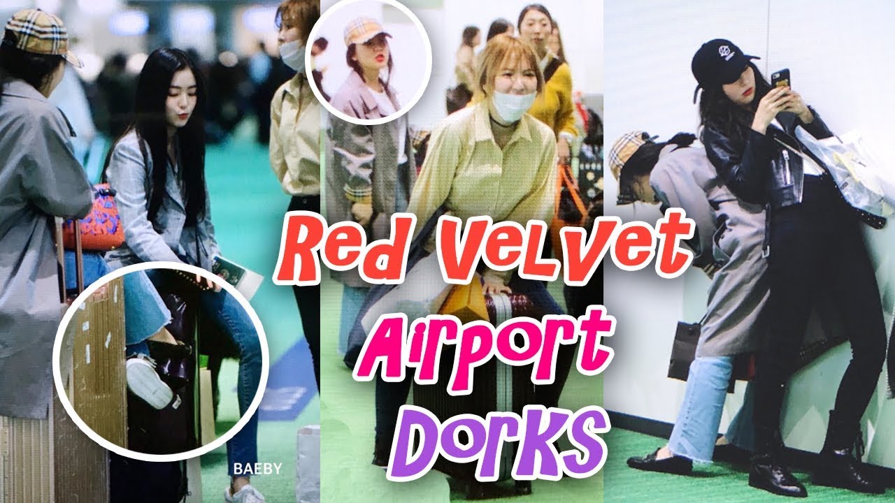 Red Velvet Cute & Happy Moments at the Airport | WenRene, WenSeul, YermSeul, SeulRi