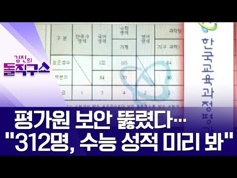 [핫플]평가원 보안 뚫렸다…“312명, 수능 성적 미리 봐” | 김진의 돌직구쇼