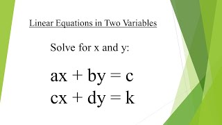 solve linear equations in two variables by elimination method 1