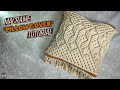 Macrame Pillow Cover Tutorial | DIY Macrame Cushion (Sarung Bantal Macrame)