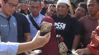 Temukan Tempe Rp 3.500 di Pasar Wonodri, Sandiaga "Ngevlog"