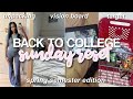 BACK TO COLLEGE 📚 | spring semeseter sunday reset