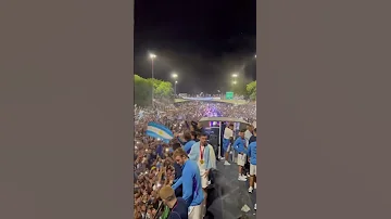 استقبال ميسي والمنتخب الارجنتيني بعد وصولهم الي بلدهم مليون شخص Worldcup Fifa22 Qatar2022 