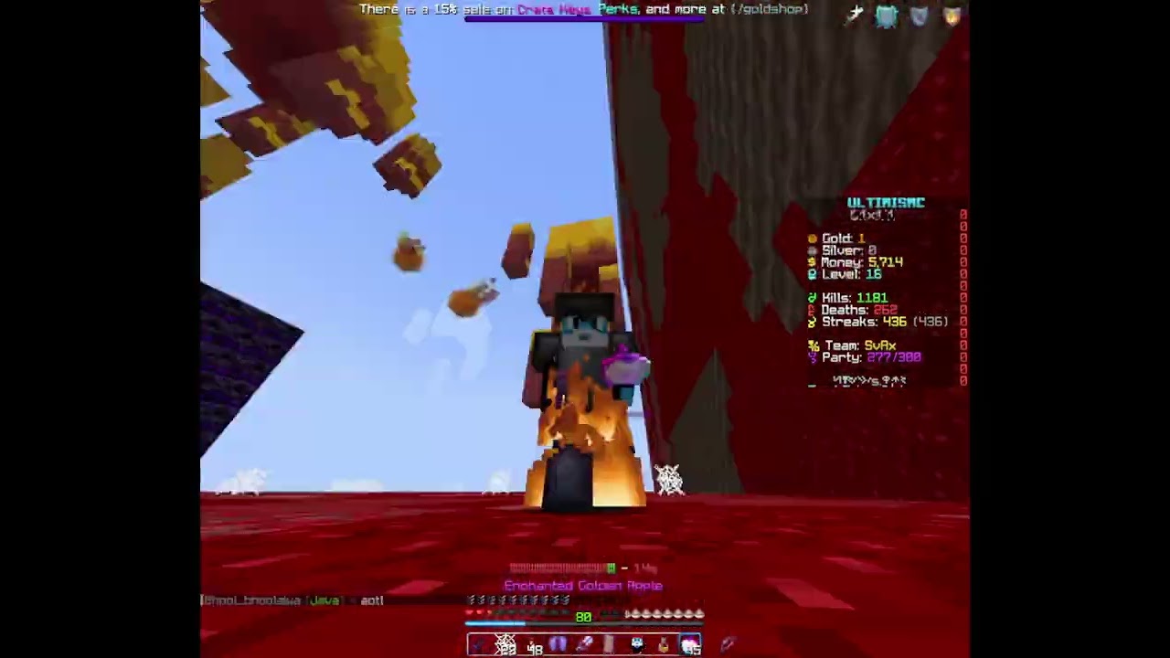 1v1ing The_nasser01 In UltimisMC BoxPvP