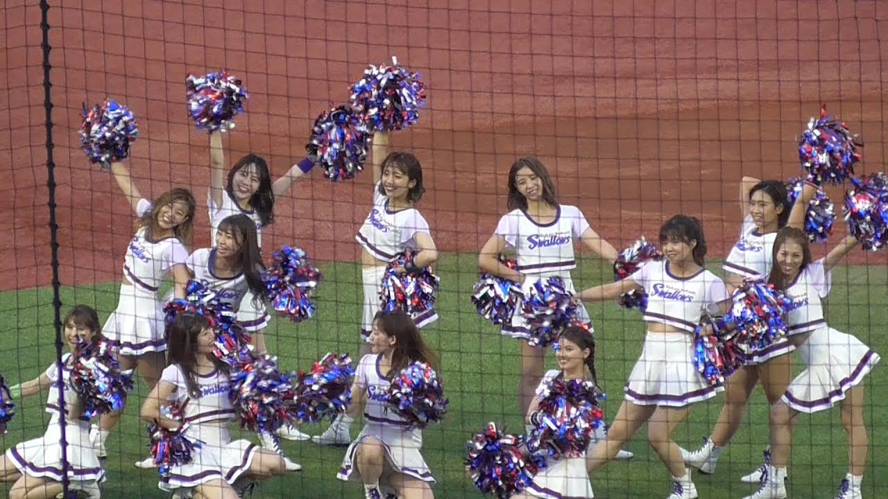 20190824東京ヤクルトPassion Opening Performance「We Got the World」つばみちゃんはバックネット付近でこっそりと踊る