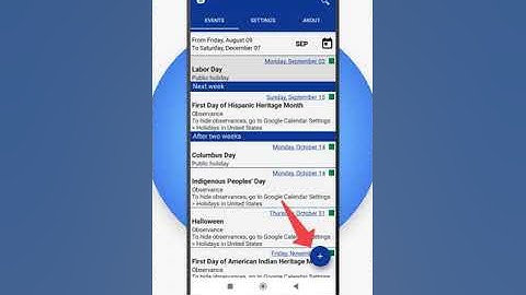 Creating an event reminder in Talking Calendar App