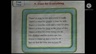 Std : 4.Sub : English.Poem No 9 Time for Everything.