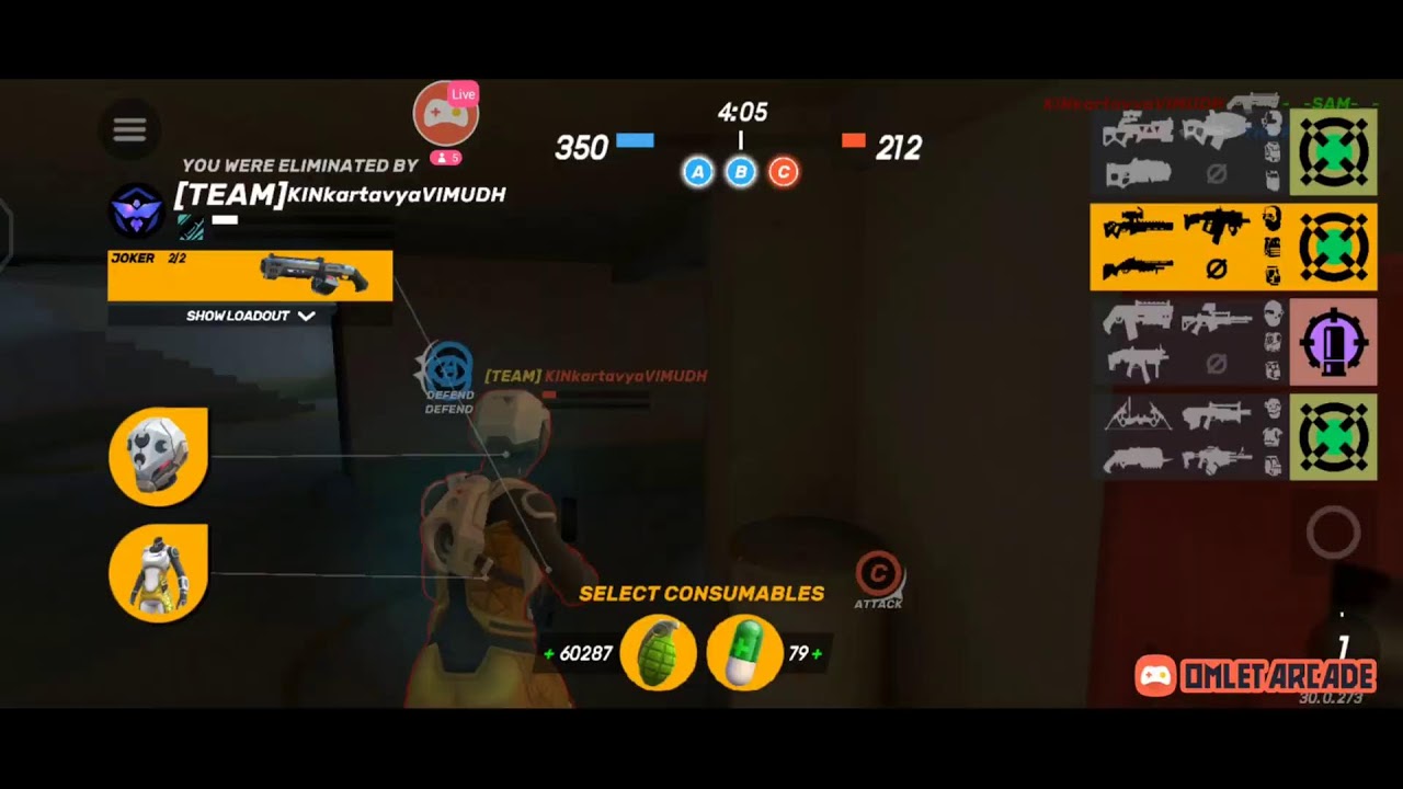 AJAO SOLO/SQAD ROLL KARTE HE ( GUNS OF BOOM LIVE )