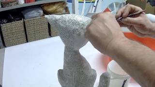 How to make a paper mache cat (simple and quick to do)