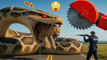 Rescue Heroes Confront Colossal Python to Free the Trapped Leopard 🐆🔥 | Epic Jungle for Survival!