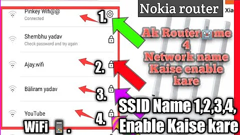 How to enable ssid on Nokia router | how to enable ssid on router | enable said 1,2,3,4