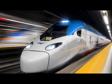 [One-way trip for 100,000 yen] America's fastest new train is incredible! Washington DC to New Yo...