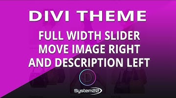 Divi Theme Full Width Slider Move Image Right And Description Left 👍