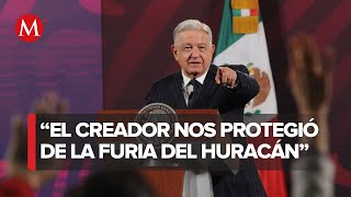 Tuvimos suerte y se informó a tiempo del impacto de 'Otis': AMLO