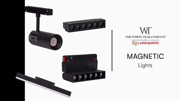 Magnetic Track Lights | White Teak