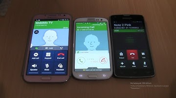 Over the Horizon Incoming call & Outgoing call at the Same Time Samsung Note 2 Pink+S3+Philips