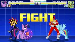 Twilight Sparkle And Yami Yugi VS Rainbow Dash And The Red Ranger In A MUGEN Match / Battle / Fight
