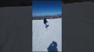 Lady's First Snowboarding Rail Mishap
