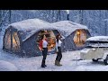 Ref:mkxiPoaOBng Camping in the snow with my best friend in two large luxury inflatable tents  
