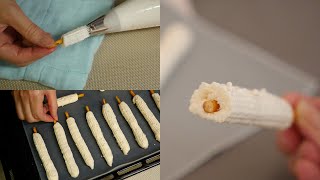 Baked meringue pocky like churros 焼きメレンゲポッキー