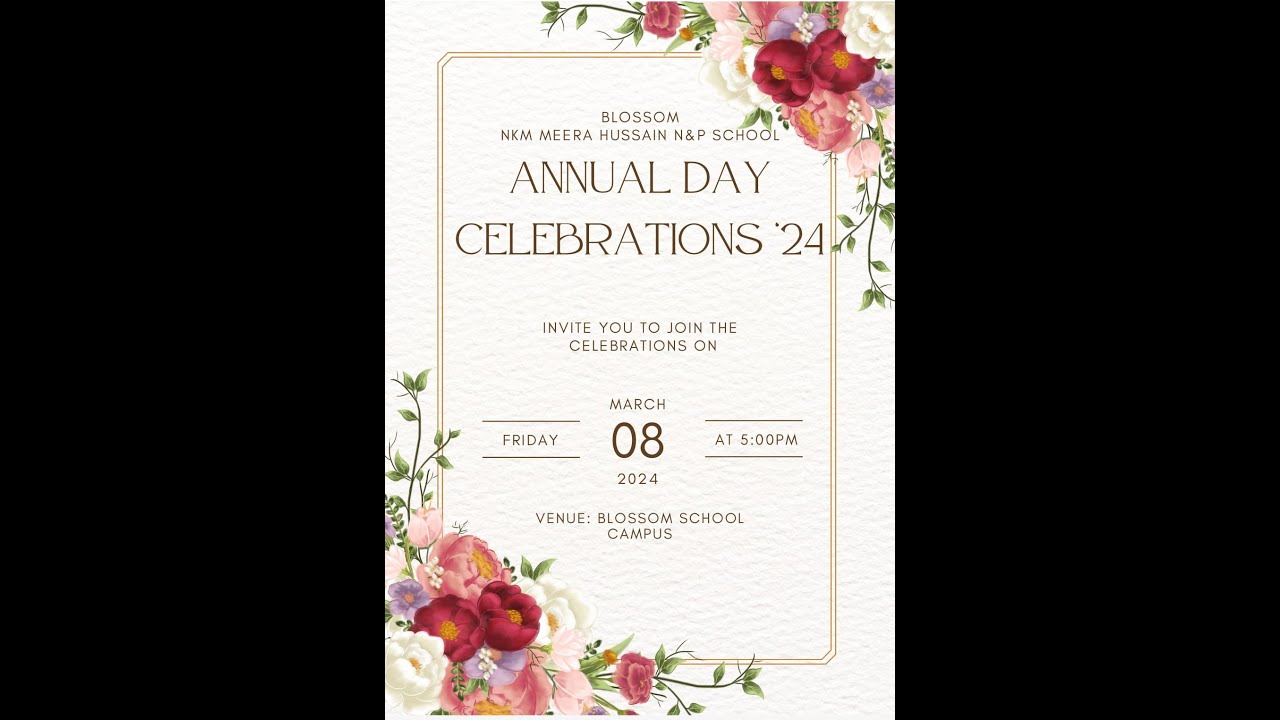 BLOSSOM NKM MEERA HUSSAIN N&P SCHOOL ANNUAL DAY FUNCTION MARCH 08 2024 ...