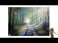 Woods painting tutorial for beginners to intermediate acrylic forest path landscape step by step