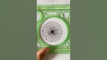 How many rotations did the pen make in total?🤔#art #satisfying #relaxing #asmr #spirograph #shorts
