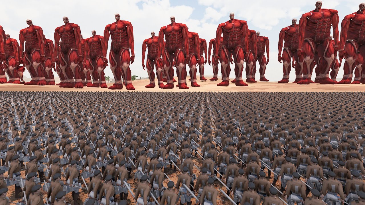 1 MILLION LEVI ACKERMANS vs 100 COLOSSAL TITANS | Ultimate Epic Battle Simulator 2