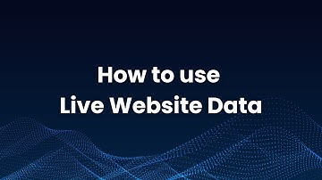 How to use Live Website Data