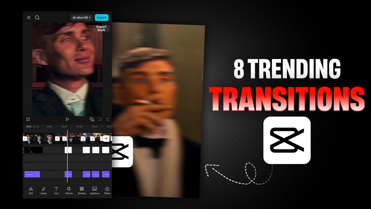8 Best Transition In Capcut | Capcut Advanced Transition Tutorial | Capcut Transition Video Editing