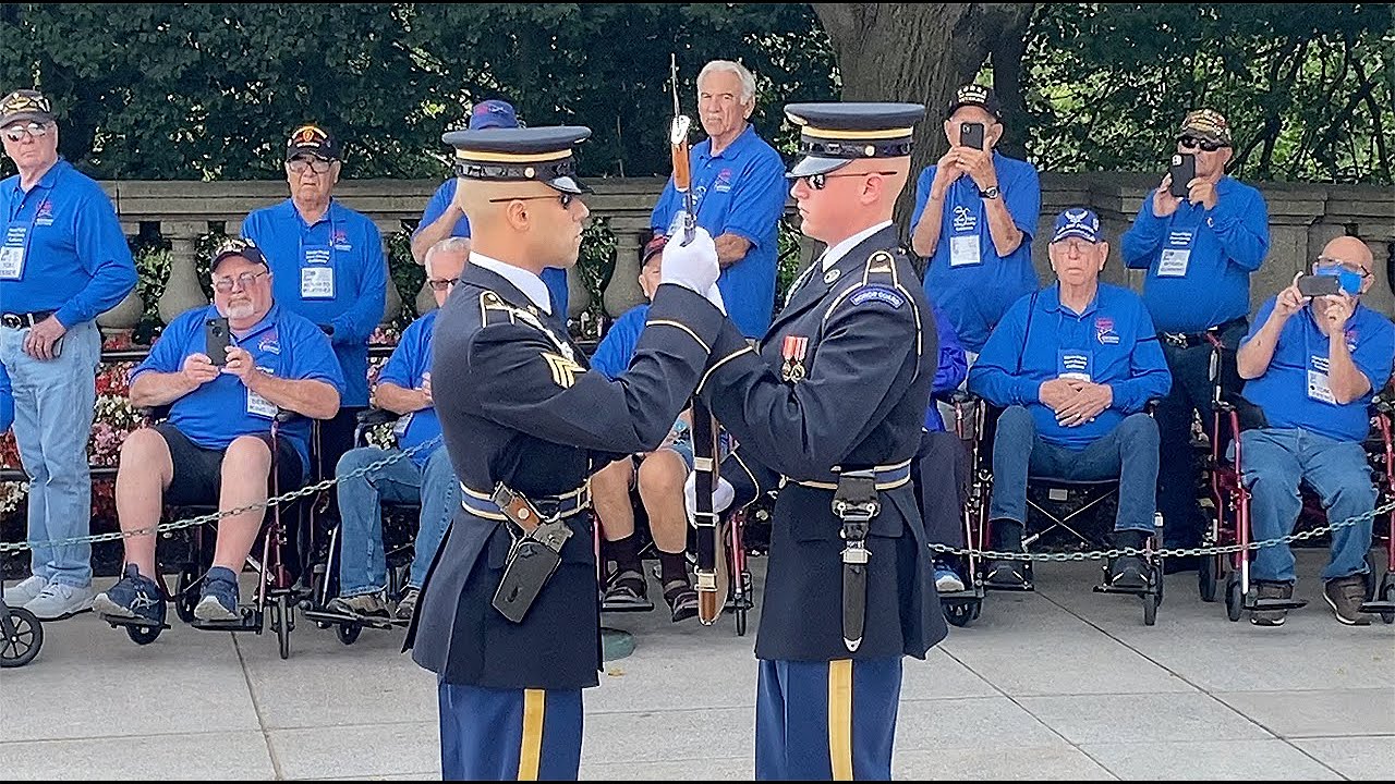 BEST 4K Changing Of The Guard At Arlington National Cemetery In Inspection Close Up Perfection 