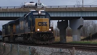 RARE CSX SD50-3 Leads CSX Q368 In Mentor!!
