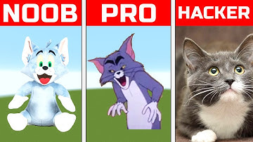 NOOB VS PRO VS HACK VS GOD Minecrtaft Pixel Art Tom the Cat (Tom and Jerry)