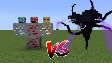 what if you create an ORES BOSS VS WITHER STORM in MINECRAFT