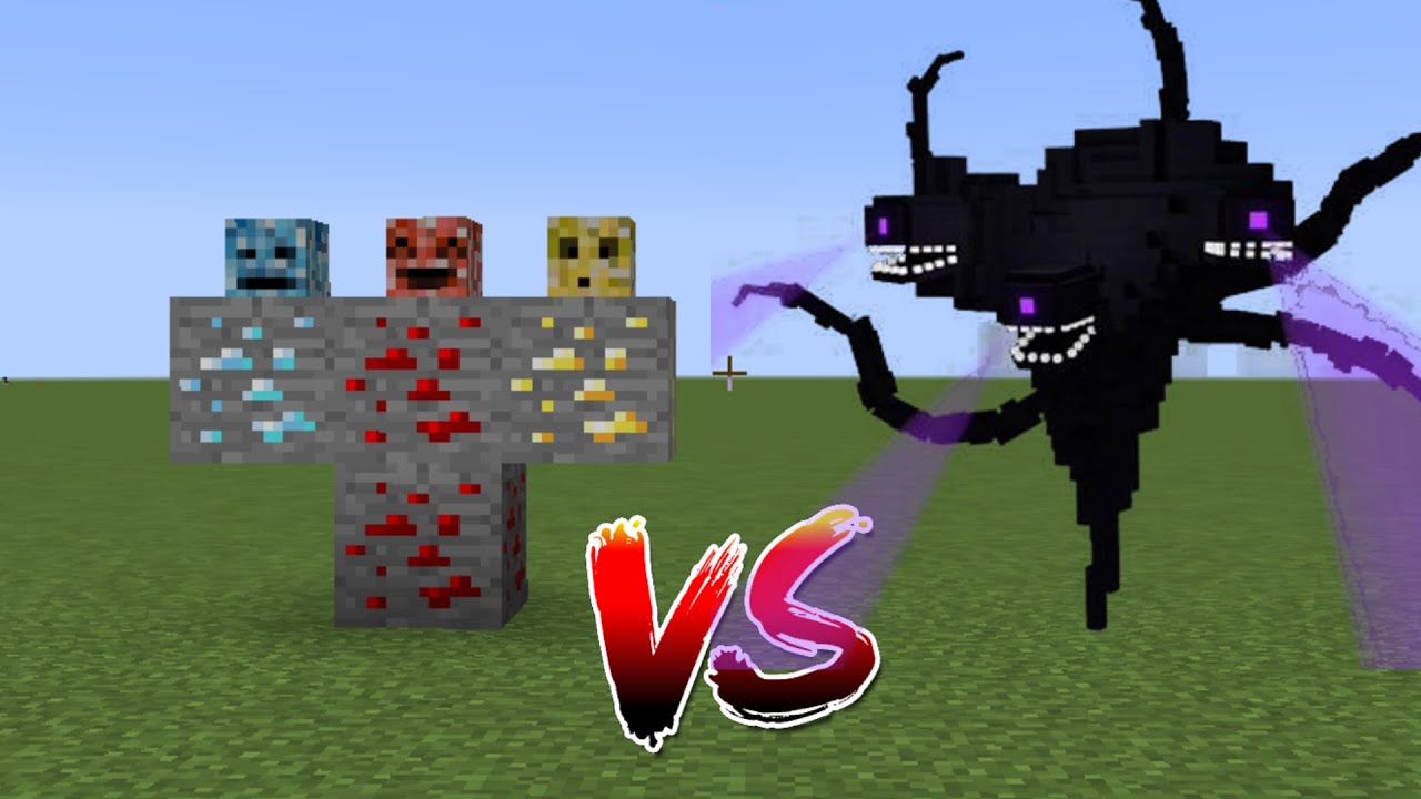 what if you create an ORES BOSS VS WITHER STORM in MINECRAFT