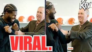 Shedeur Sanders going VIRAL meeting his new Browns Coach Todd Monken for the 1st time