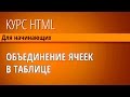 8 Объединение ячеек в таблицах HTML