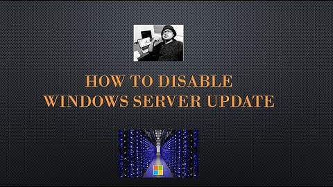 How to disable windows update on windows server machine.