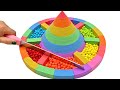 Satisfying Video l Kinetic Sand Rainbow Magic Cone Cutting ASMR #14 Zic Zic