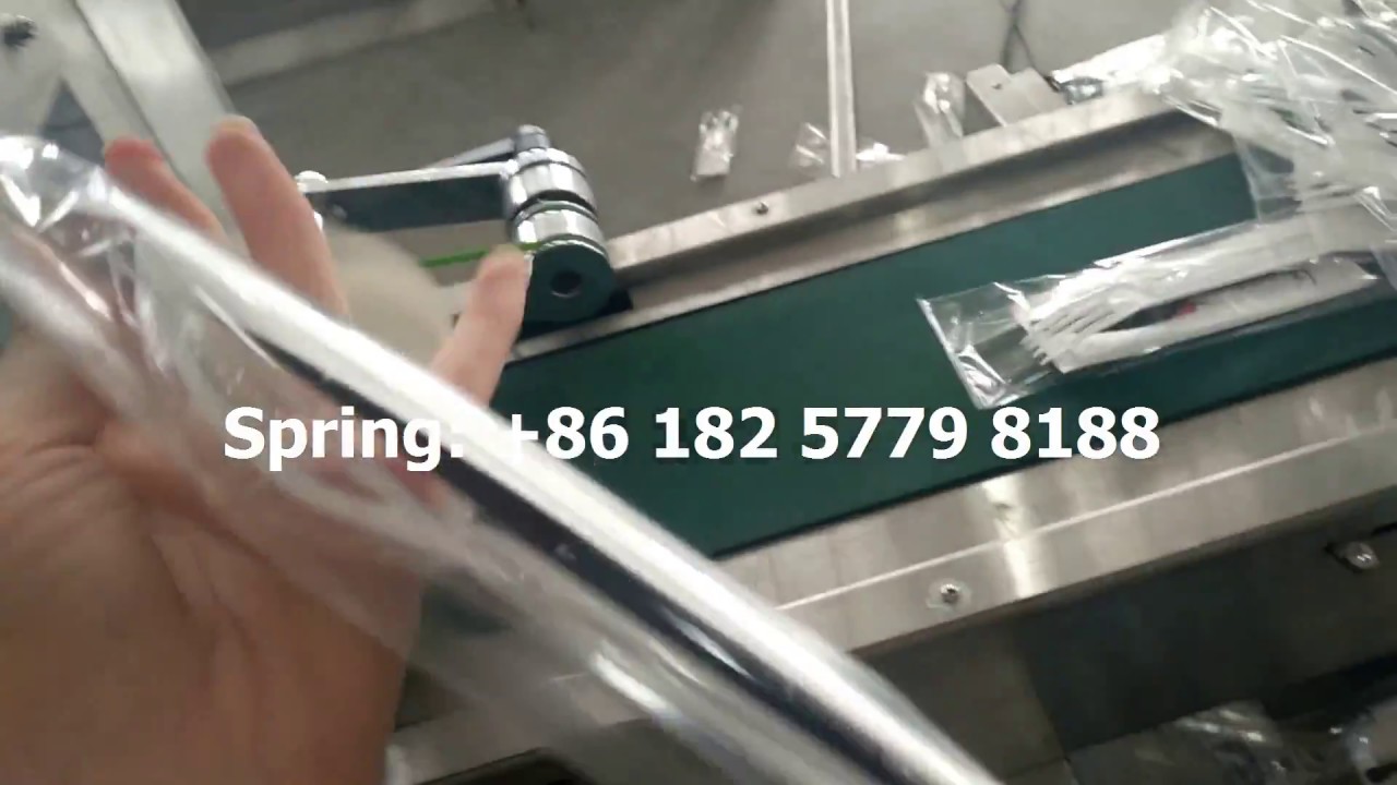 disposable cutlery sets automatic wrapping machine (paper tissue, salt/pepper, spoon fork knife)