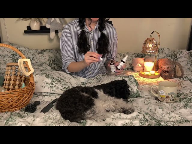 ASMR Cozy Day Inside with Oliver the Maltipoo | Dry Brushing & Crunchy sounds