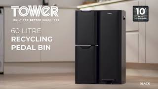60 Litre Recycling Pedal Bin