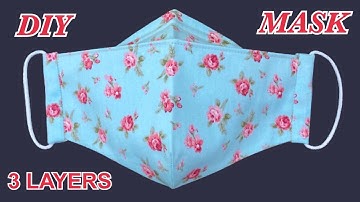 Diy New Pattern Breathable Face Mask With 3Layers And Nose Wire Easy Pattern To Make Sewing Tutorial